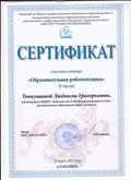 Сертификат г. Алапаевск, 2015 г.